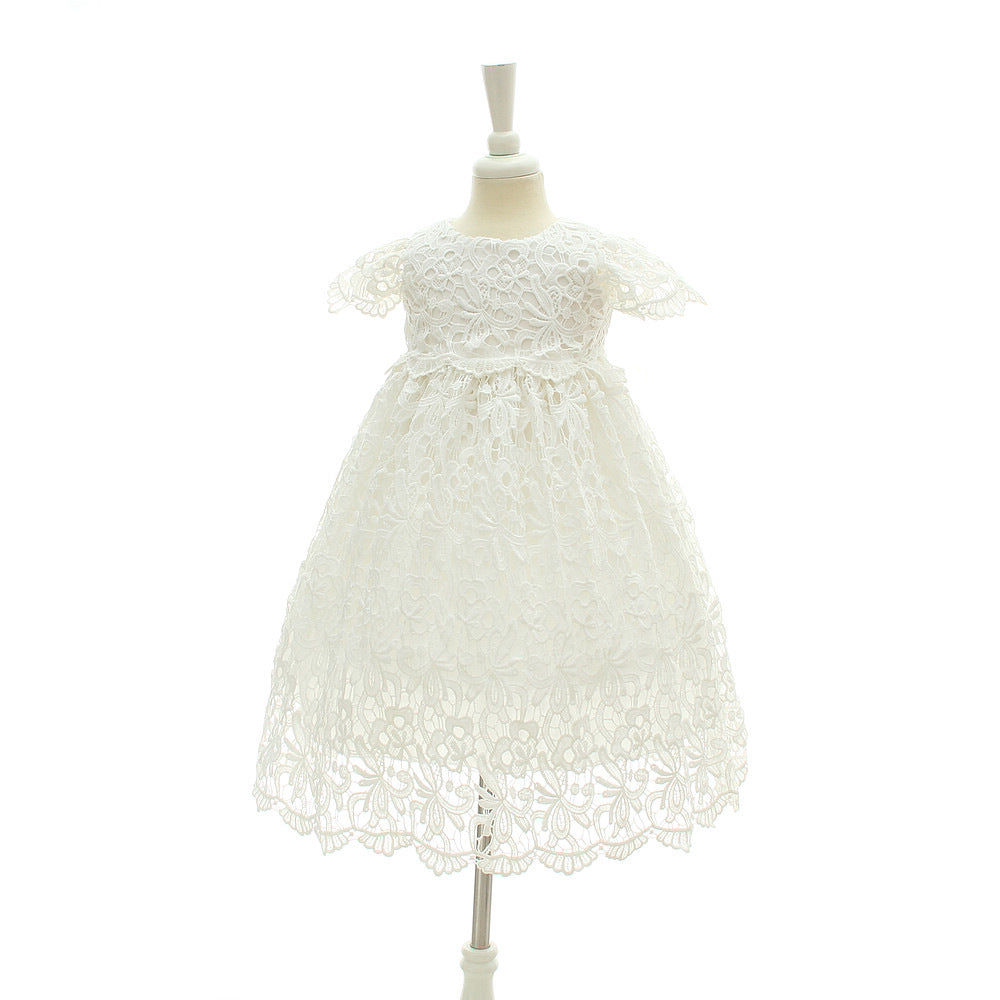 Baby Girls Baptism Dress Christening Gown Blessing Dress with Bonnet