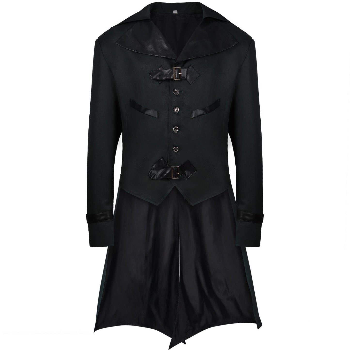 Men Gothic Victorian Tailcoat Steampunk Vintage Coat Jacket Halloween Cosplay Costume