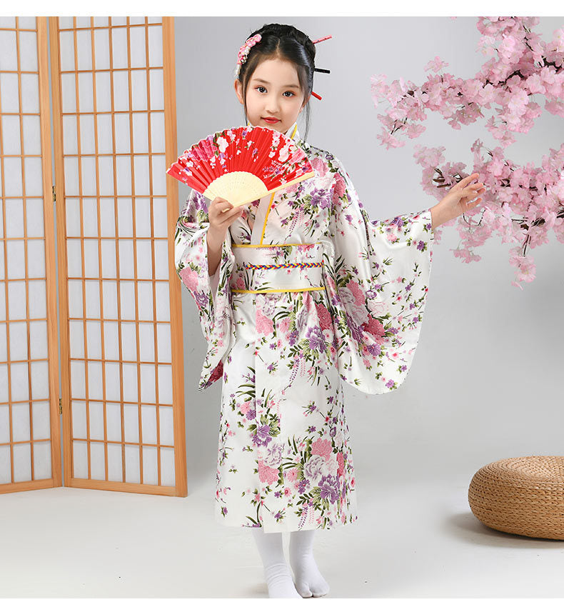 Authentic and Stylish Children's Japanese Kimono Adorable Cherry Blossom Kimono for Kids