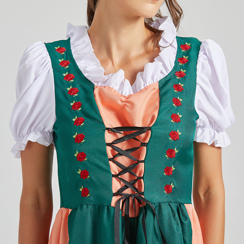 Oktoberfest Bavarian Traditional Beer Maid Costume Festival Party Ball Performance Dress for Women