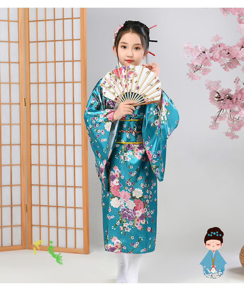 Authentic and Stylish Children's Japanese Kimono Adorable Cherry Blossom Kimono for Kids