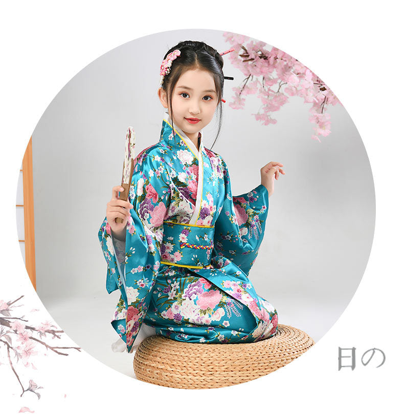 Authentic and Stylish Children's Japanese Kimono Adorable Cherry Blossom Kimono for Kids