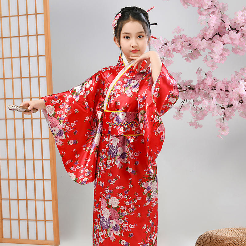 Authentic and Stylish Children's Japanese Kimono Adorable Cherry Blossom Kimono for Kids