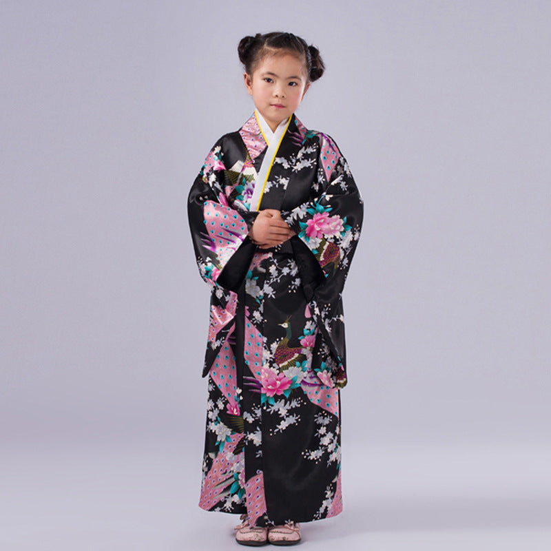 Authentic and Stylish Children's Japanese Kimono Adorable Cherry Blossom Kimono for Kids