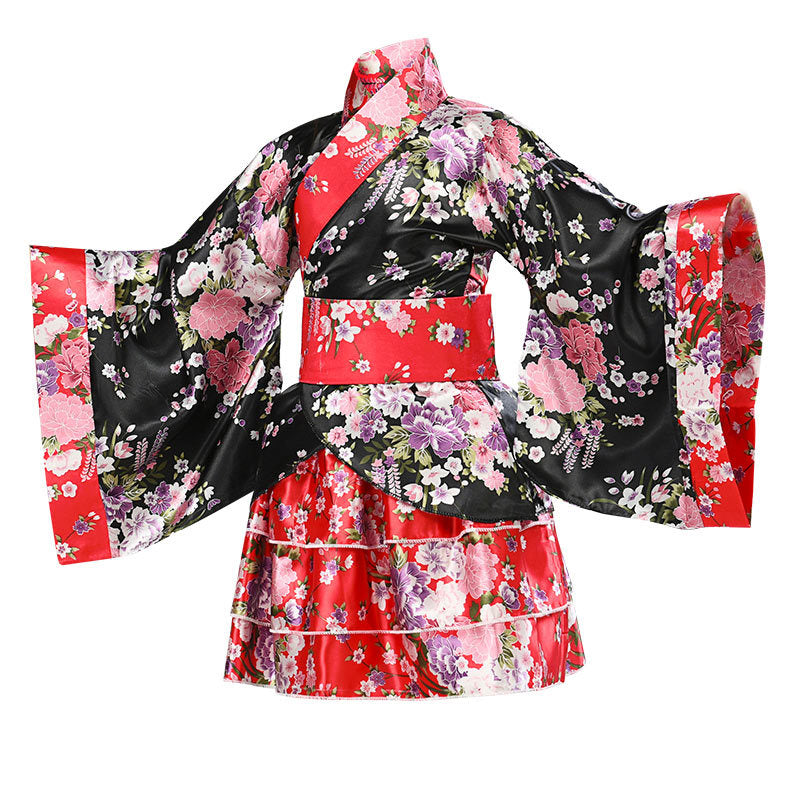 Girls Lolita Skirt Set Japanese Improved Performance Kids Kimono set for Cosplay and Anime Fans