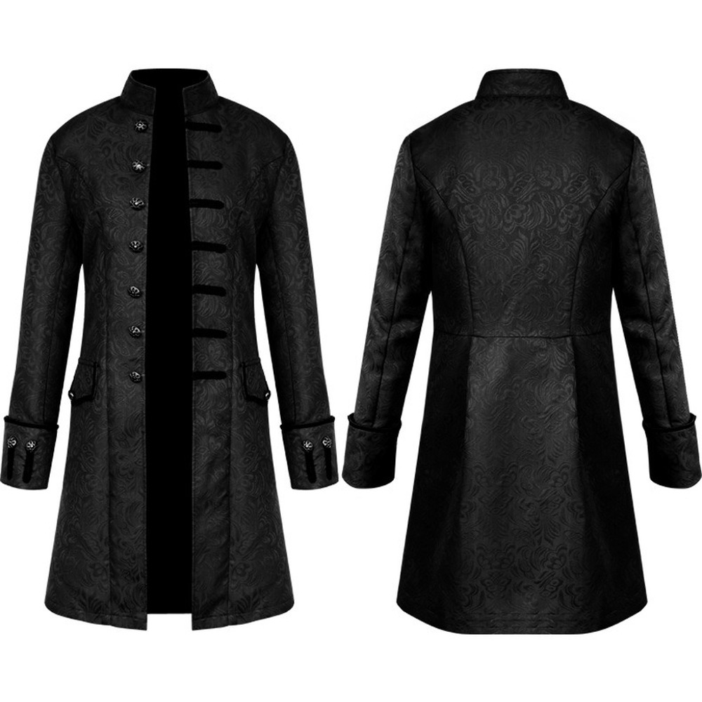 Men's Steampunk Tailcoat Jacket Medieval Gothic Victorian Coat Halloween Costume