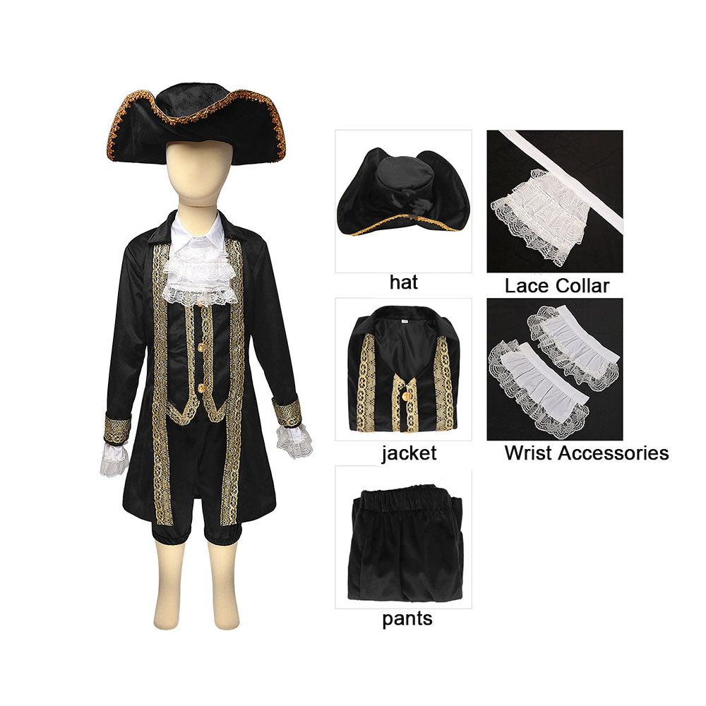 Boys' Caribbean Pirate Halloween Game Uniform - Set Sail for Adventure