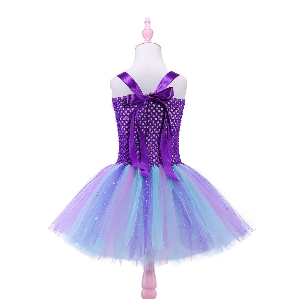 Girls Princess Mermaid Costume Kids Tutu Dress Party Birthday Fancy Dress Outfit