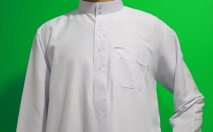 Mens Muslim Clothing Saudi Arab Long Sleeve Thobe Islamic Jubba Kaftan Long Robe