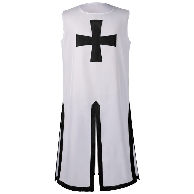 Medieval Tunic Royal Knight The Knights Templar Mens Warrior Crusader Costume with Belt