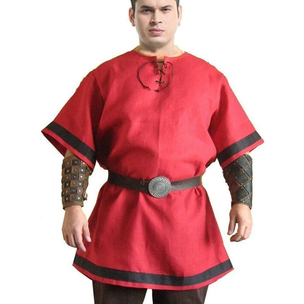 Men Medieval Renaissance Viking Tunic Tops Shirt Knight Halloween Costume