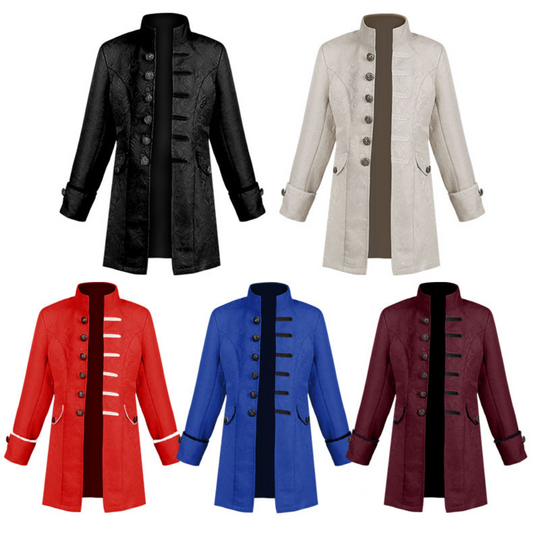 Children's Formal Coat Solid Color Stylish Steampunk Vintage Uniform Stand Collar